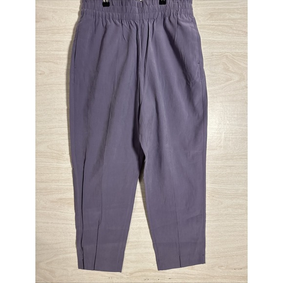 Ann Taylor Pants - Ann Taylor Factory lavender Paperbag stretch high-rise Elastic Waist Sz Med